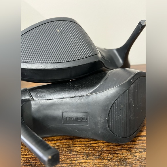 NINE & CO.WINTOLA BLACK FAUX LEATHER PLATFORM PUMP 5" HEELS - Picture 7 of 7